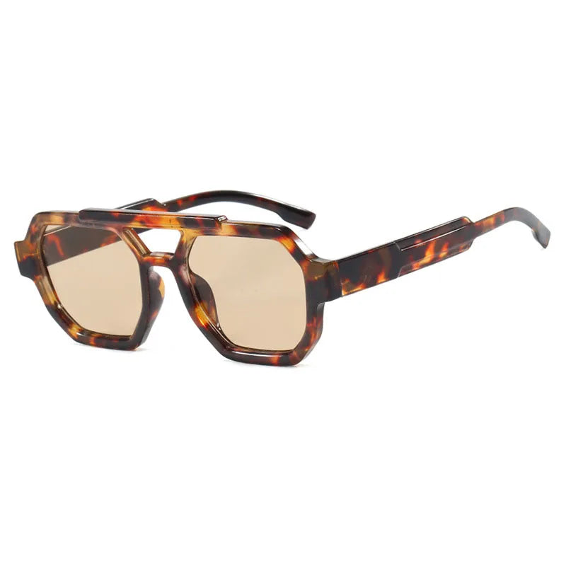 Retro Sonnenbrille mit Doppelsteg – UV400