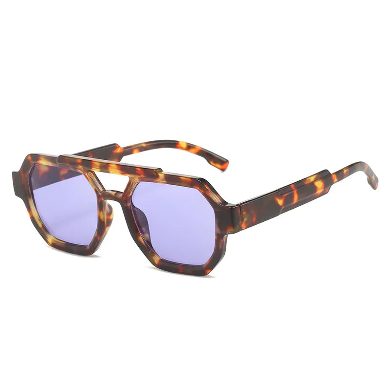 Retro Sonnenbrille mit Doppelsteg – UV400