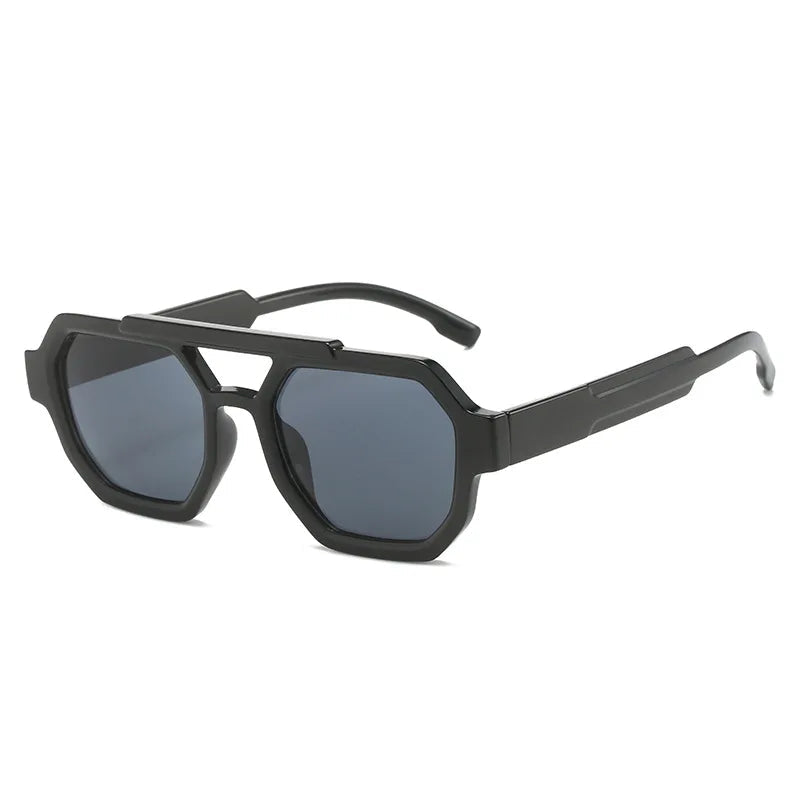 Retro Sonnenbrille mit Doppelsteg – UV400