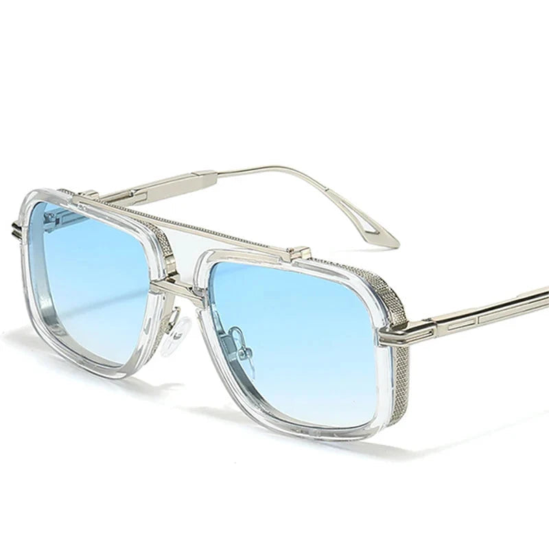 Retro Square Sonnenbrille aus Metall – UV400