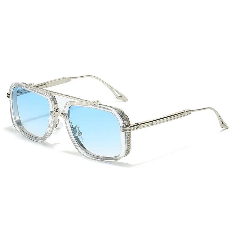 Retro Square Sonnenbrille aus Metall – UV400