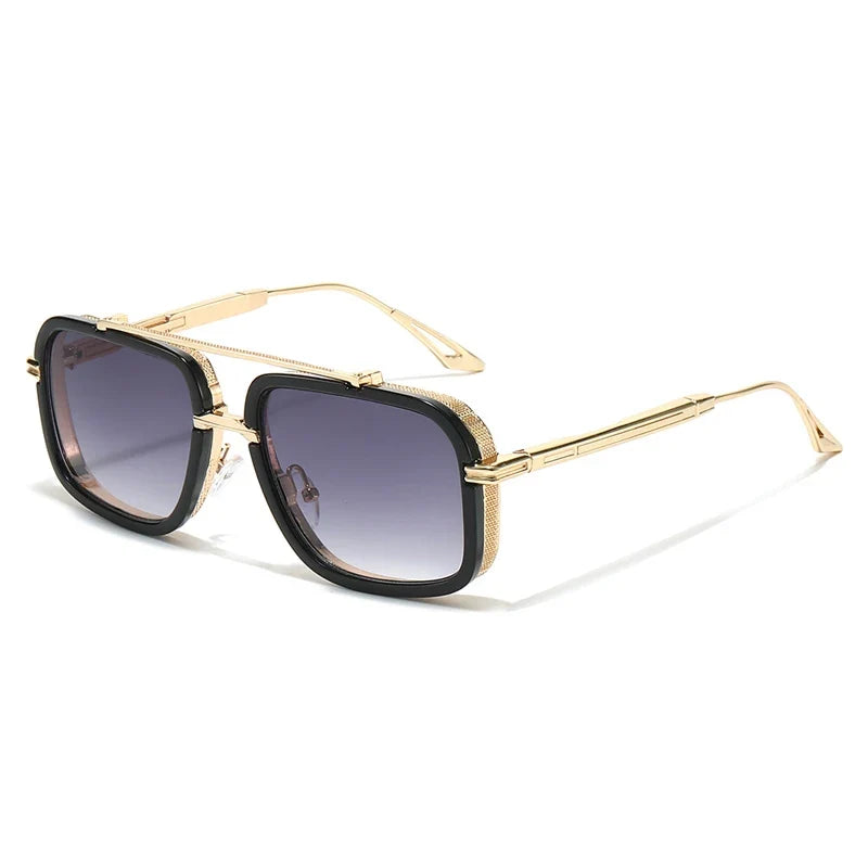 Retro Square Sonnenbrille aus Metall – UV400