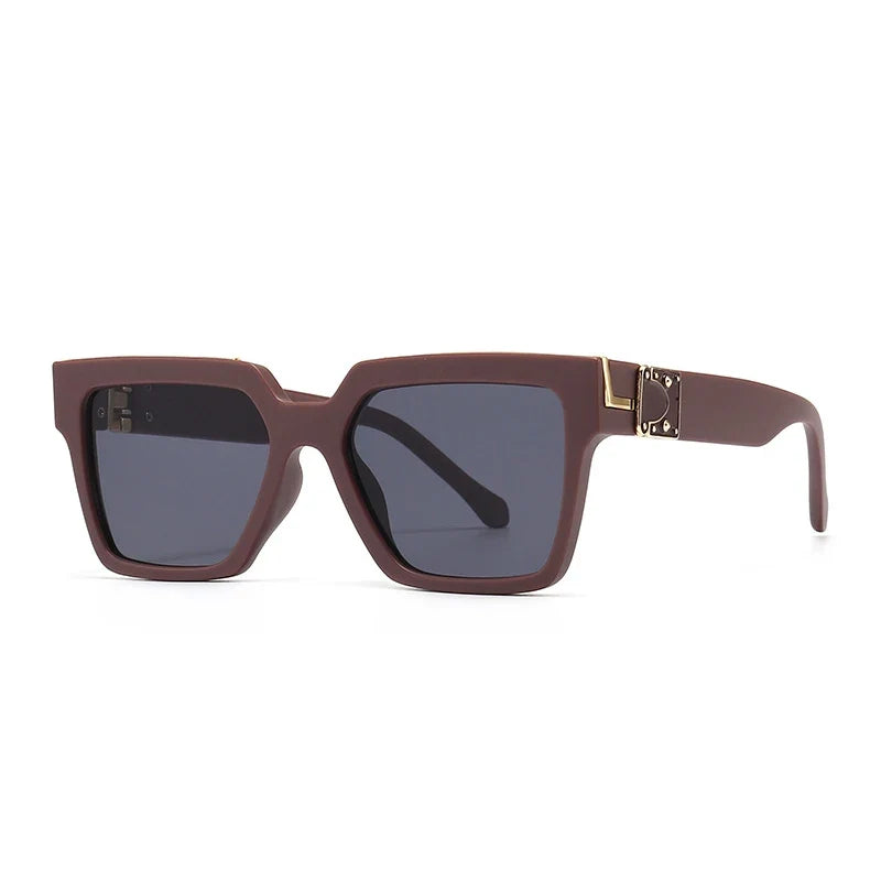 Retro Square Sonnenbrille – Rot, UV400