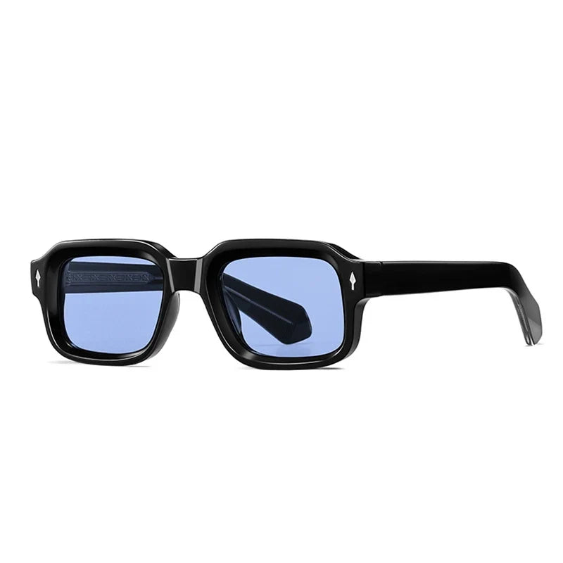 Retro Square Sonnenbrille – Blau, UV400