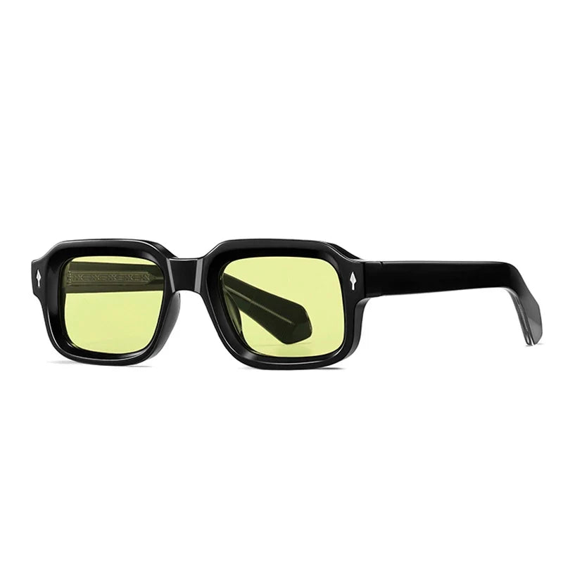 Retro Square Sonnenbrille – Grün, UV400