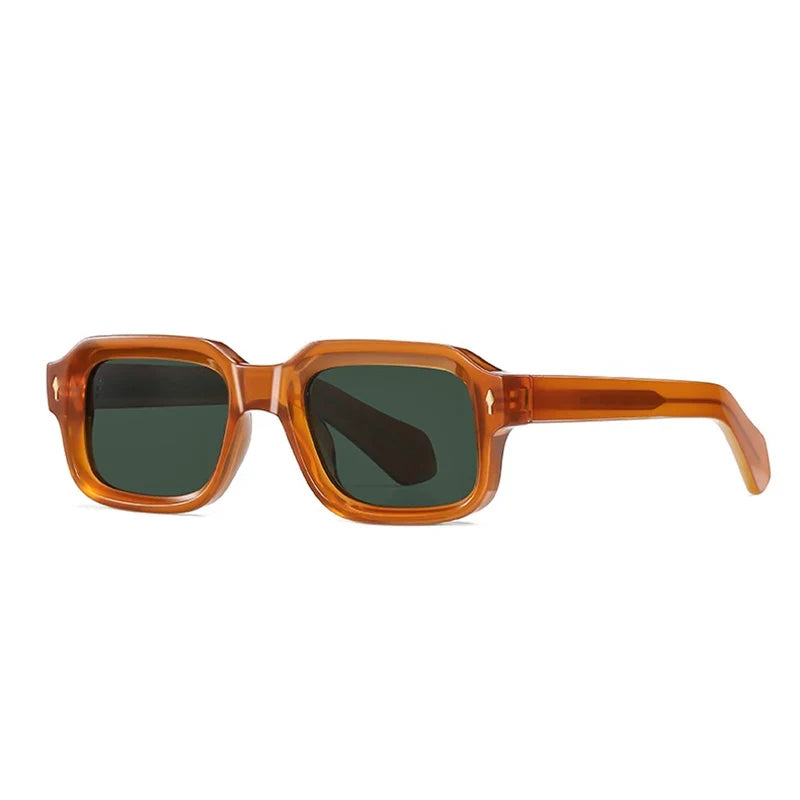 Retro Square Sonnenbrille – Orange, UV400