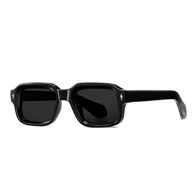 Retro Square Sonnenbrille – Schwarz, UV400