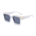 Retro Square Sonnenbrille – Weiß, UV400
