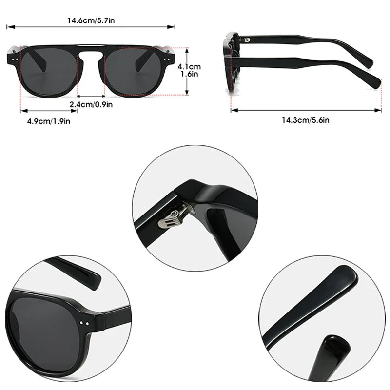 Retro Square Sonnenbrille – Produktansicht 5, UV400