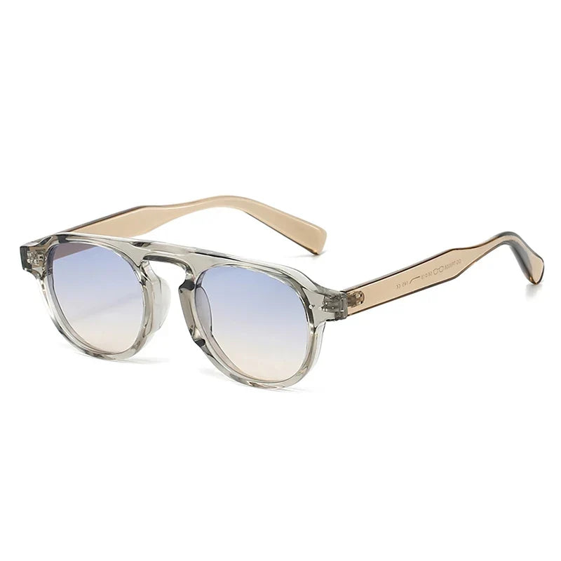 Retro Square Sonnenbrille – Grau, UV400
