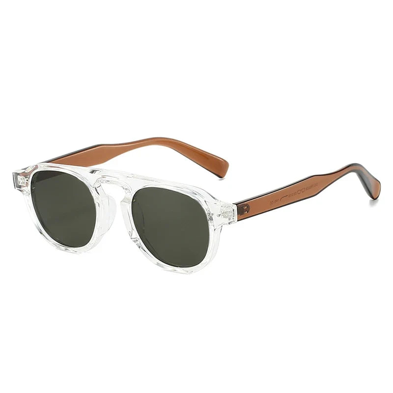 Retro Square Sonnenbrille – Grün, UV400