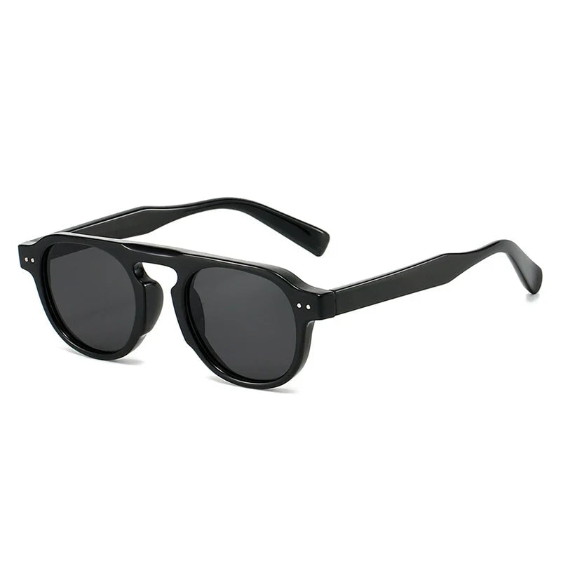 Retro Square Sonnenbrille – Schwarz, UV400