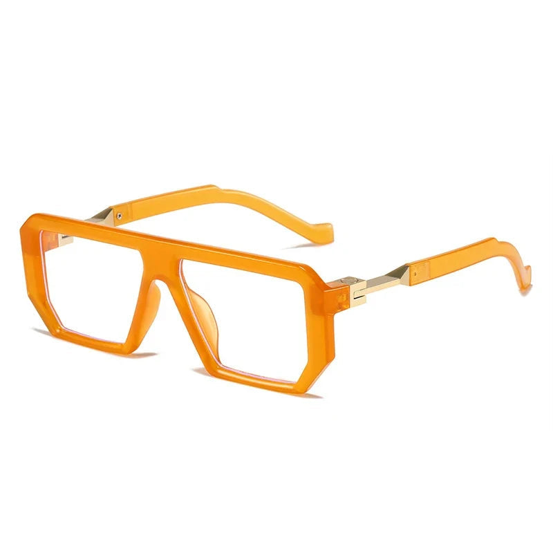 Retro Square Sonnenbrille – Orange Klar, UV400