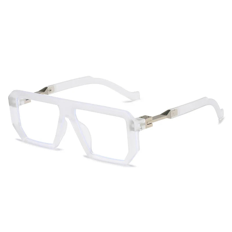 Retro Square Sonnenbrille – Transparent Klar, UV400