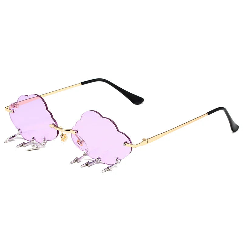 Rimless Cloud Sonnenbrille – Hell Lila, UV400