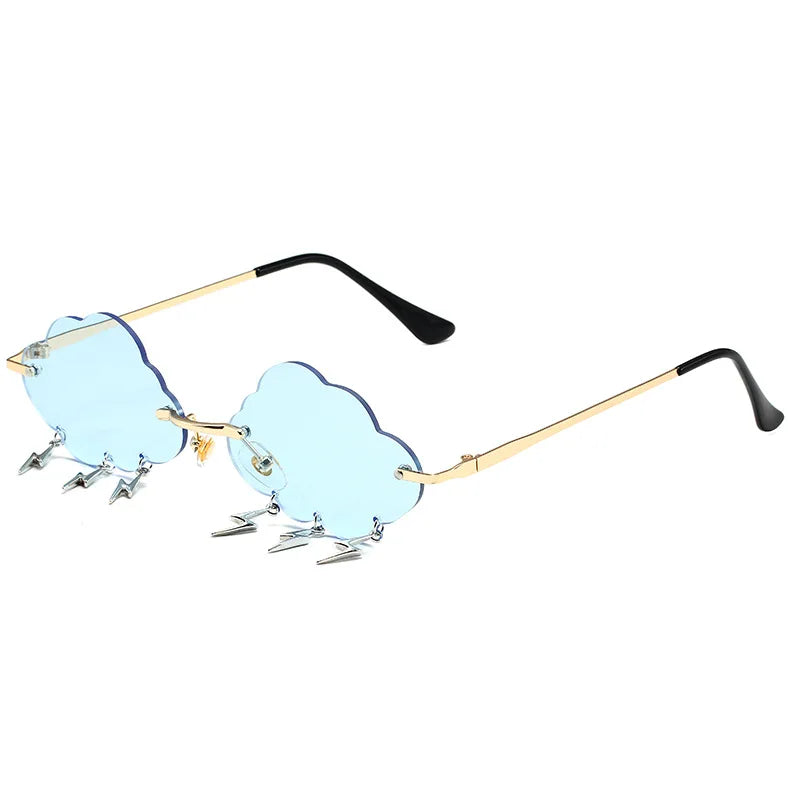 Rimless Cloud Sonnenbrille – Hellblau, UV400