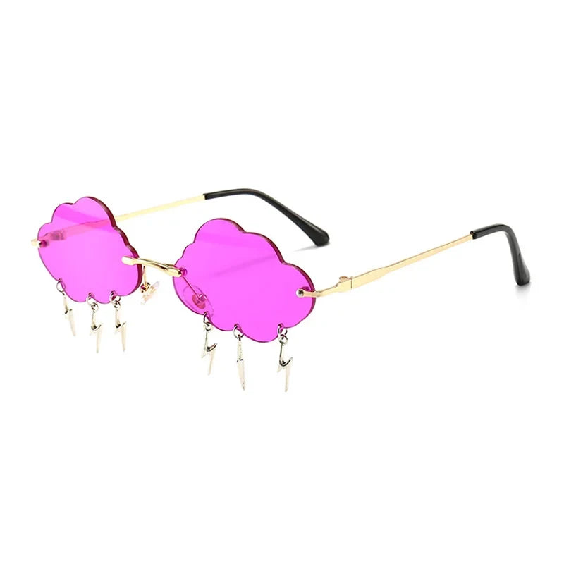 Rimless Cloud Sonnenbrille – Lila, UV400