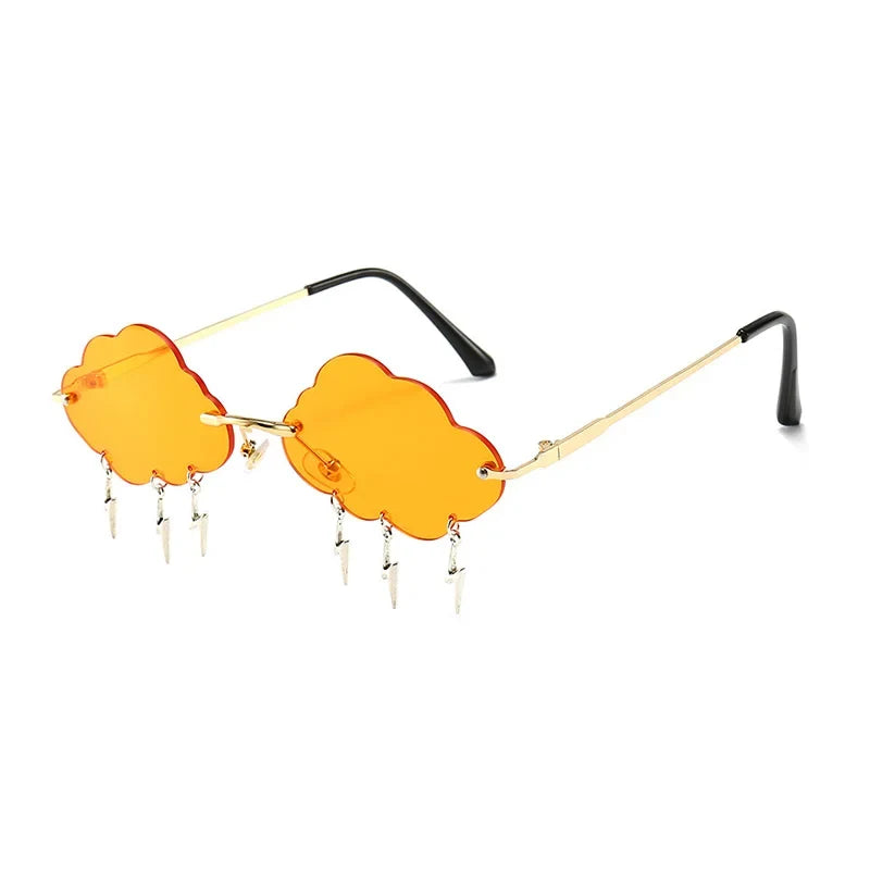 Rimless Cloud Sonnenbrille – Orange, UV400