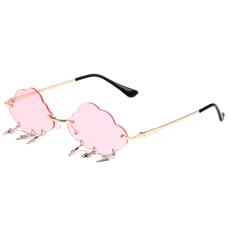 Rimless Cloud Sonnenbrille – Pink, UV400