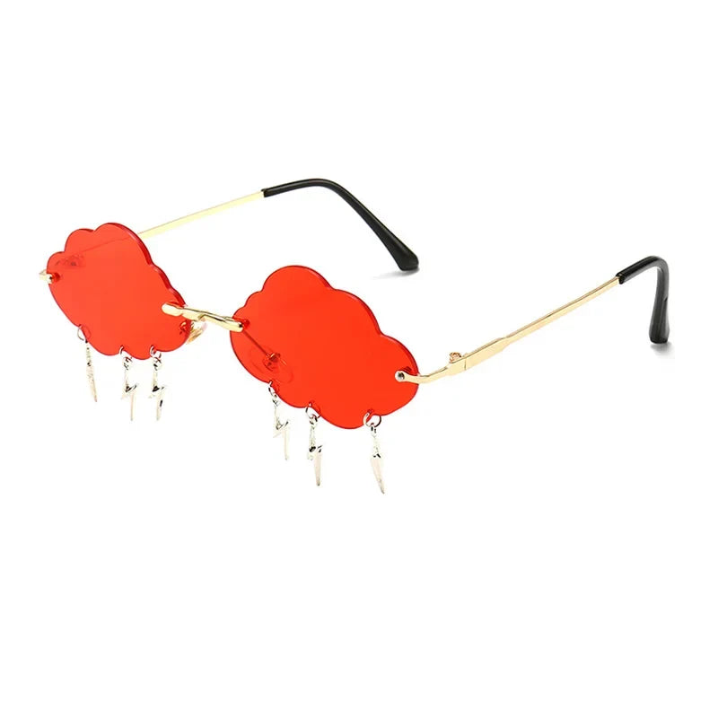Rimless Cloud Sonnenbrille – Rot, UV400