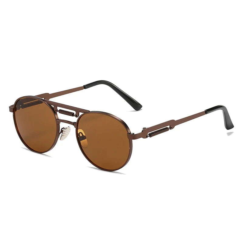Round Metall-Sonnenbrille – UV400
