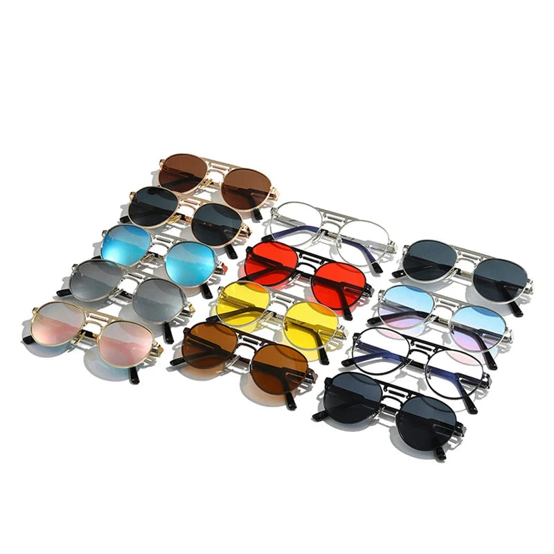 Round Metall-Sonnenbrille – UV400