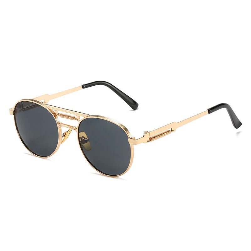 Round Metall-Sonnenbrille – UV400