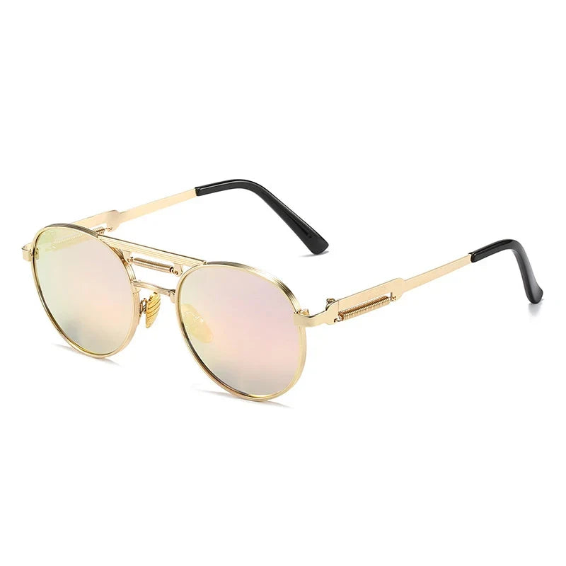 Round Metall-Sonnenbrille – UV400