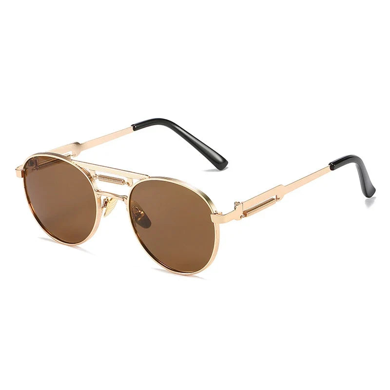 Round Metall-Sonnenbrille – UV400