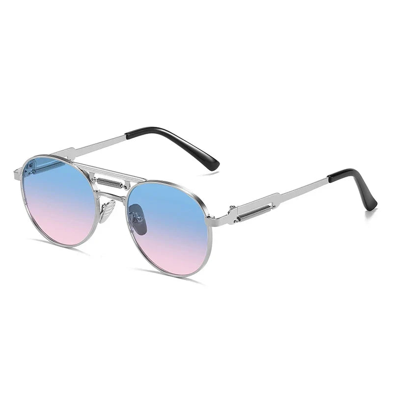Round Metall-Sonnenbrille – UV400