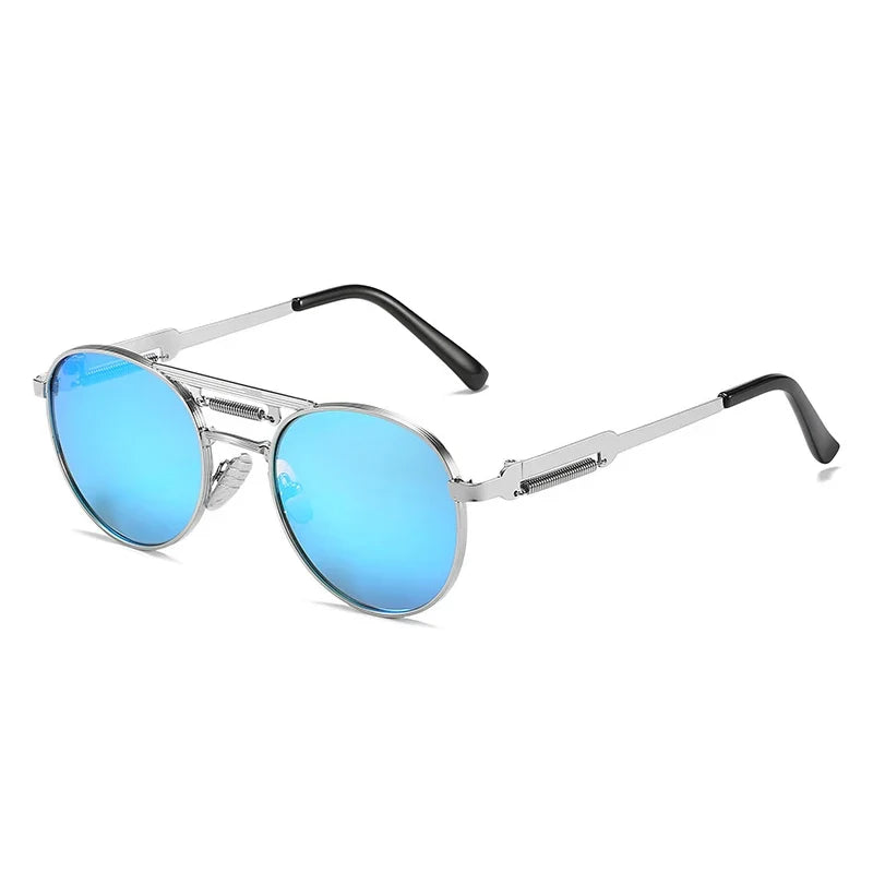 Round Metall-Sonnenbrille – UV400