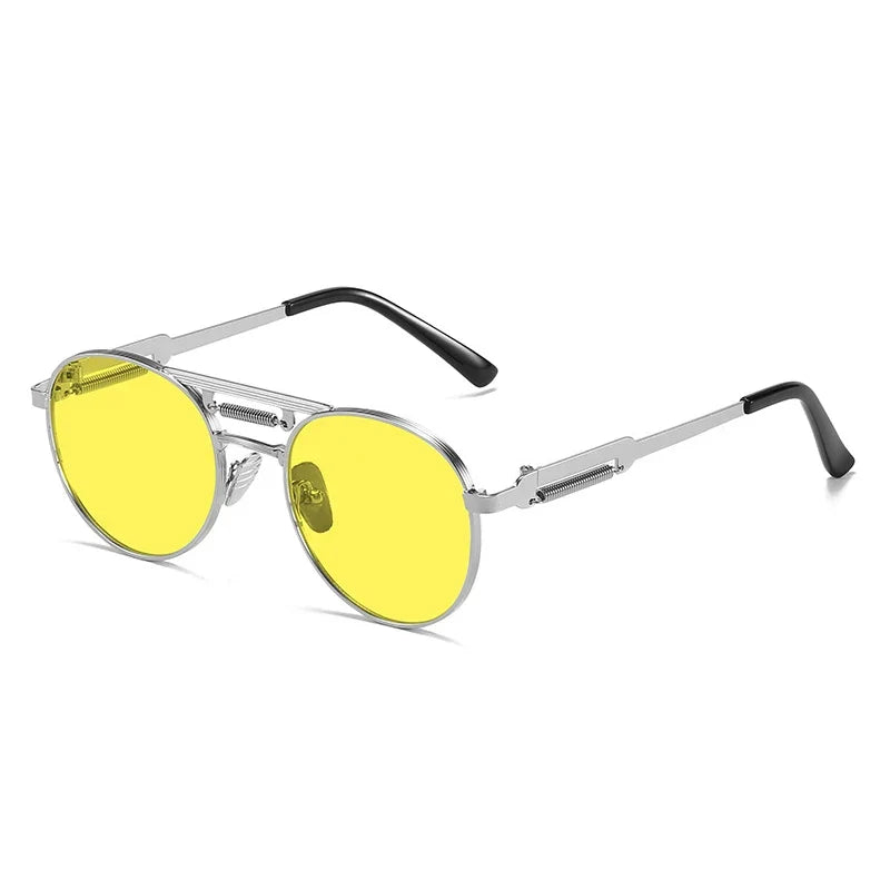 Round Metall-Sonnenbrille – UV400
