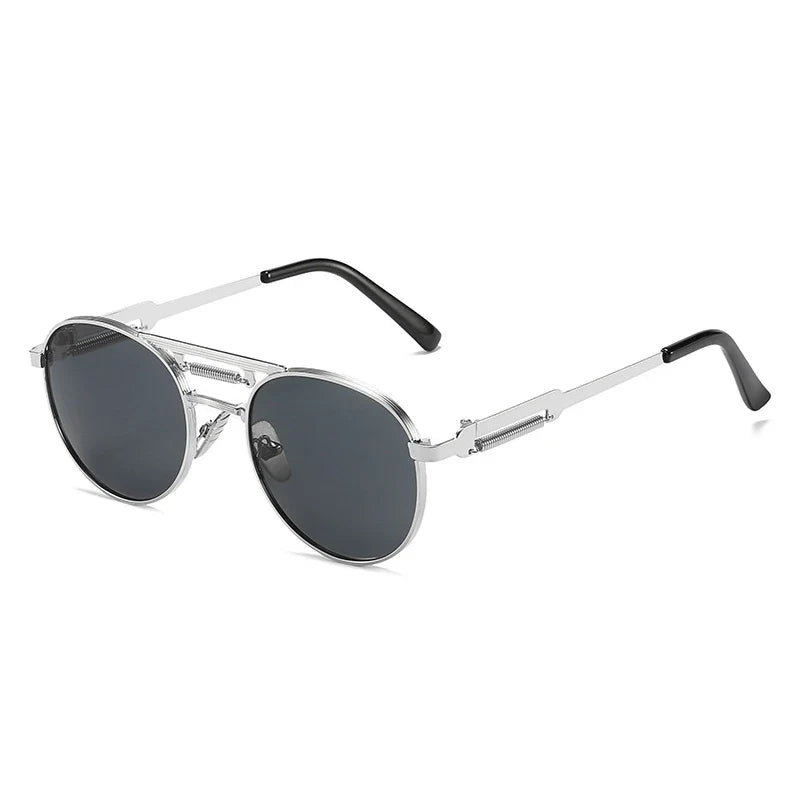 Round Metall-Sonnenbrille – UV400