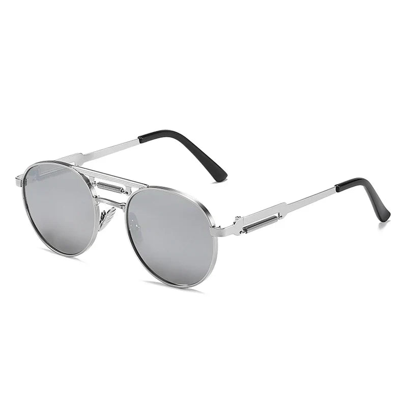 Round Metall-Sonnenbrille – UV400