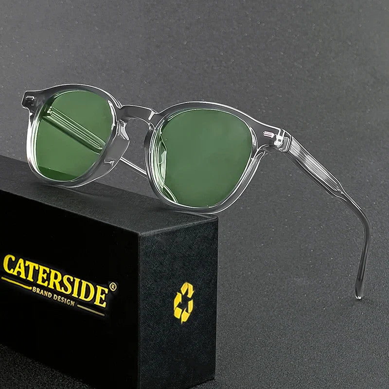 Runde Polarisierte Acetat-Sonnenbrille – UV400