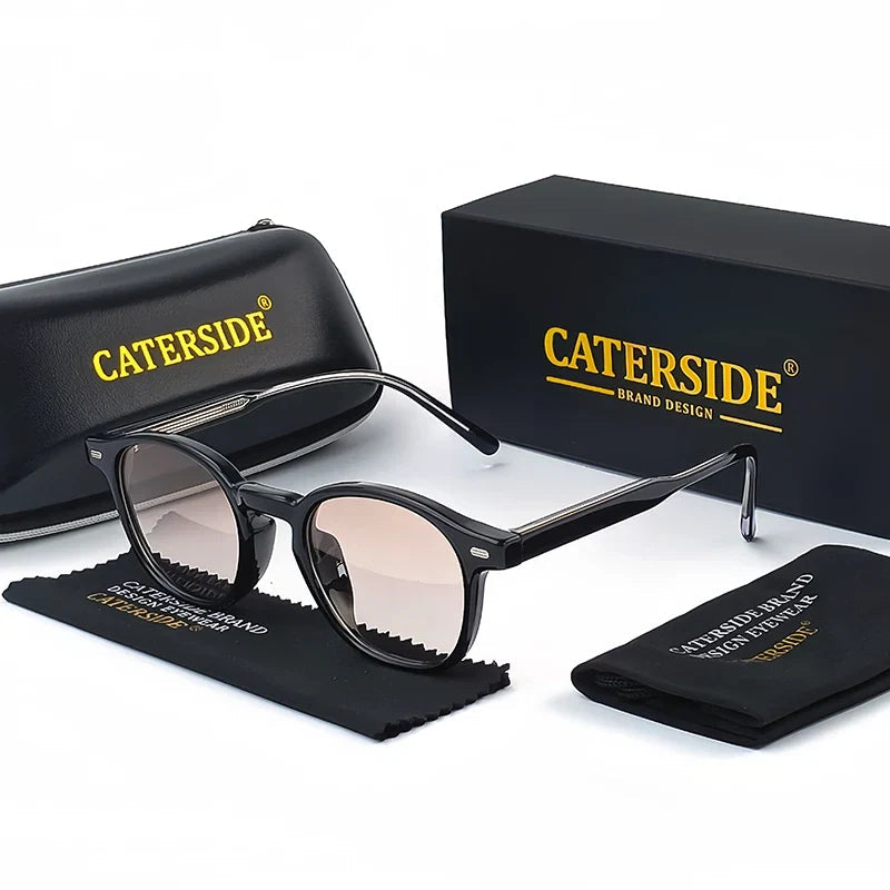 Runde Polarisierte Acetat-Sonnenbrille – UV400
