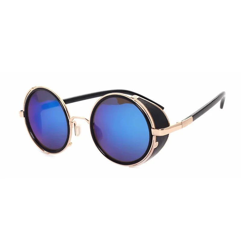 Runde Sonnenbrille aus Metall – UV400