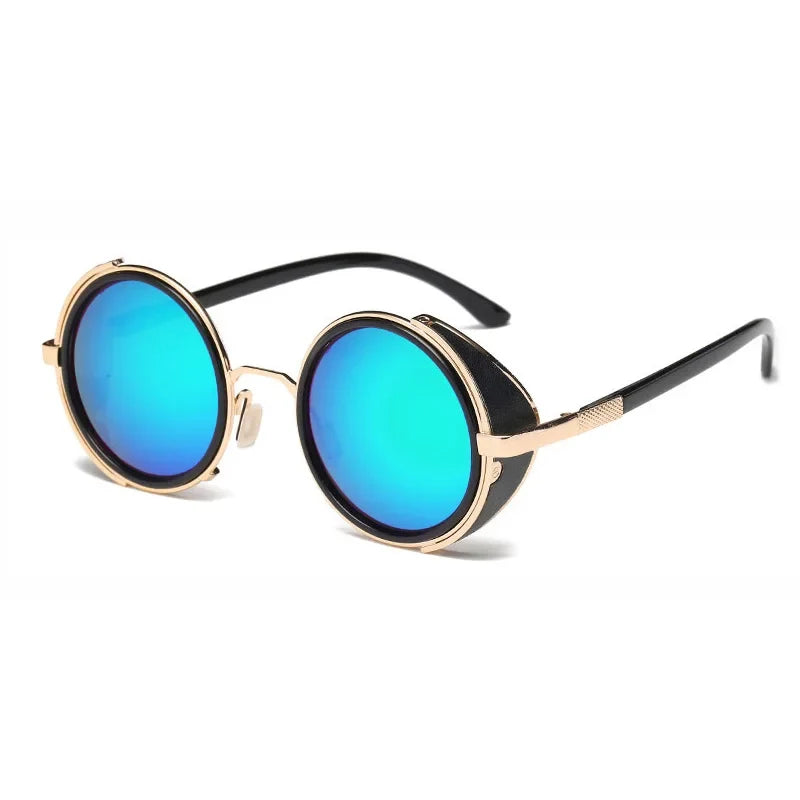 Runde Sonnenbrille aus Metall – UV400