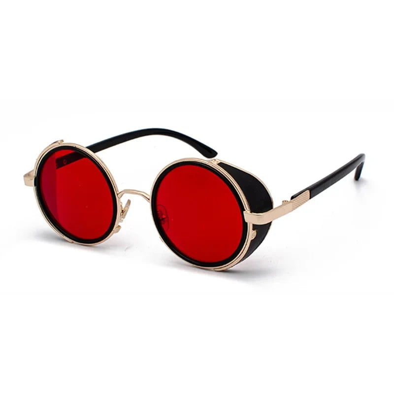 Runde Sonnenbrille aus Metall – UV400