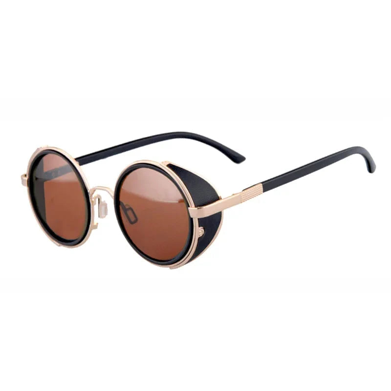 Runde Sonnenbrille aus Metall – UV400