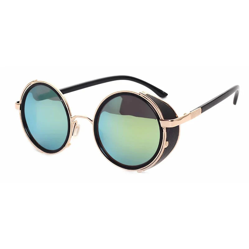 Runde Sonnenbrille aus Metall – UV400