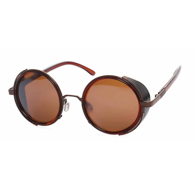 Runde Sonnenbrille aus Metall – UV400
