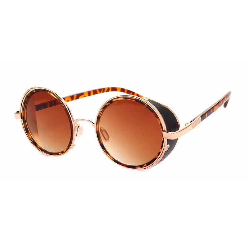 Runde Sonnenbrille aus Metall – UV400