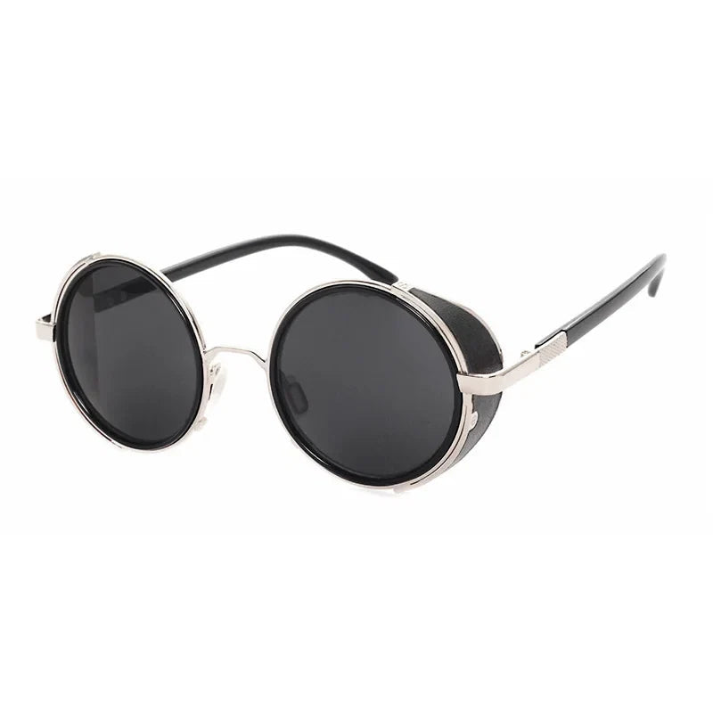 Runde Sonnenbrille aus Metall – UV400