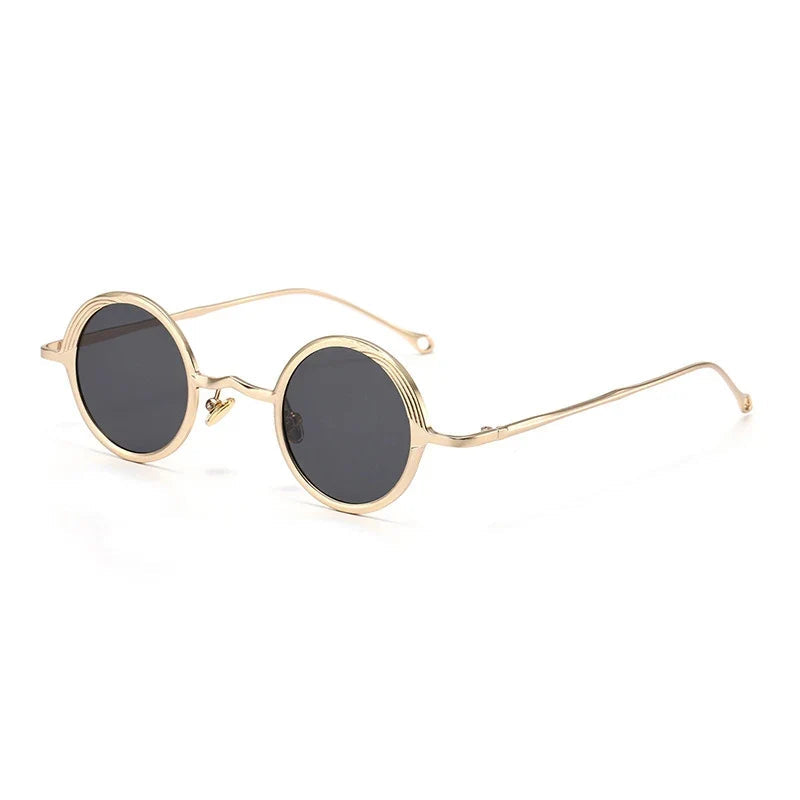 Runde Retro Sonnenbrille aus Metall – UV400