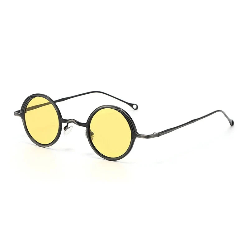 Runde Retro Sonnenbrille aus Metall – UV400