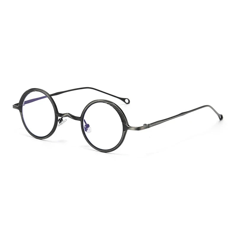 Runde Retro Sonnenbrille aus Metall – UV400