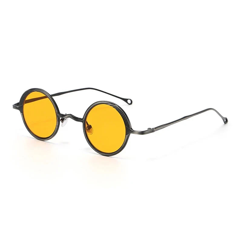 Runde Retro Sonnenbrille aus Metall – UV400