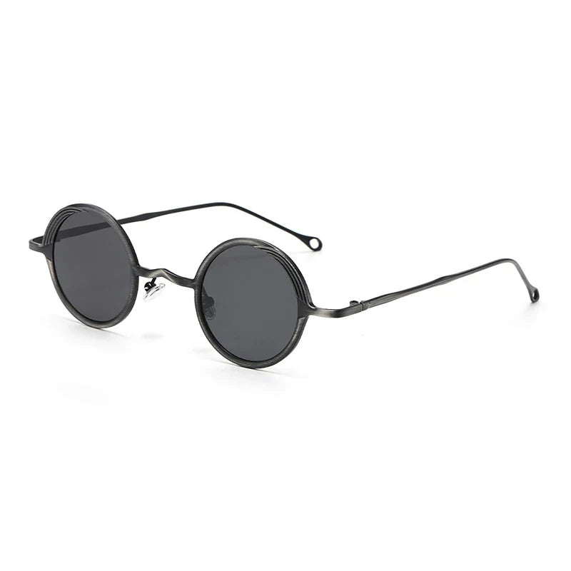 Runde Retro Sonnenbrille aus Metall – UV400