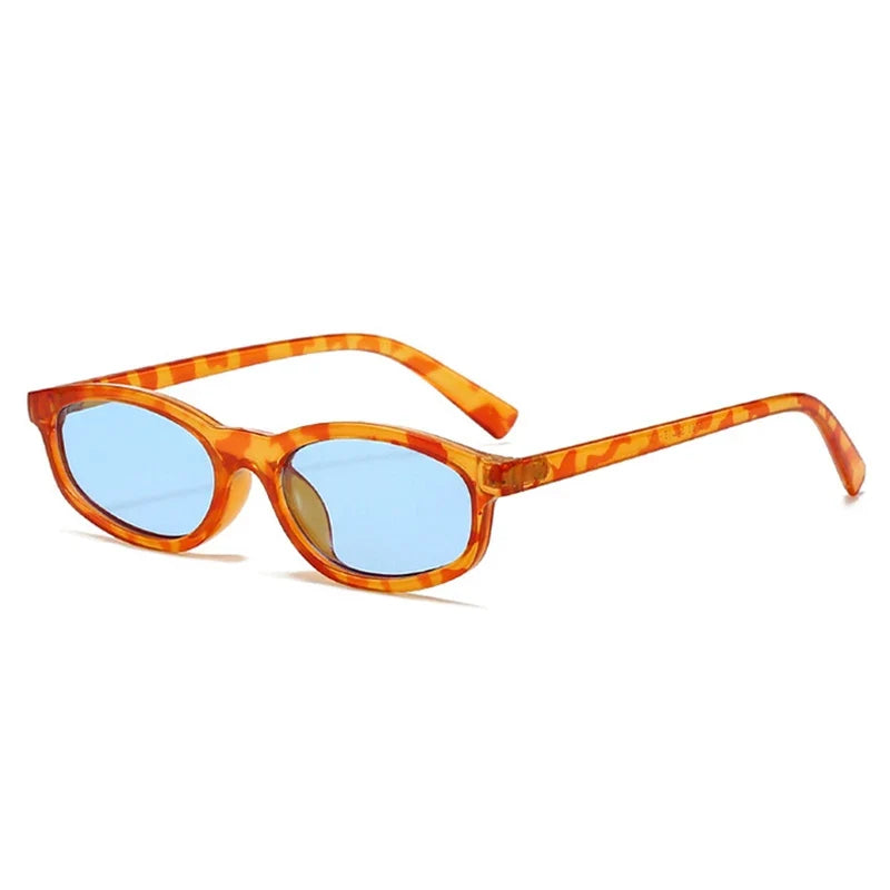 Small Cat-Eye Sonnenbrille – Amber Blau, UV400